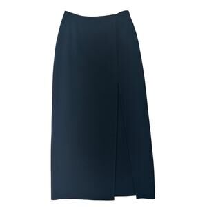 Ellen Tracy women's Black Maxi Skirt with Slit on Left Size 4